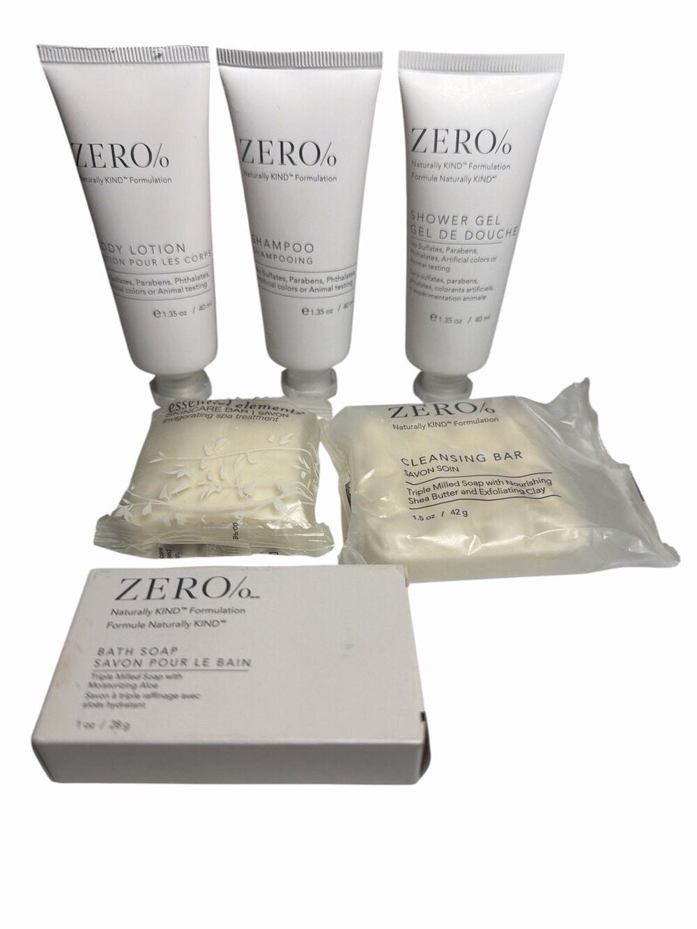 6 Pack Lot Gilchrist Soames Zero% 1.35oz Shampoo Shower Gel Lotion Cleansing Bar